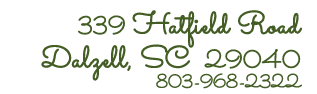 Address: 339 Hatfield Road, Dalzell, SC  29040